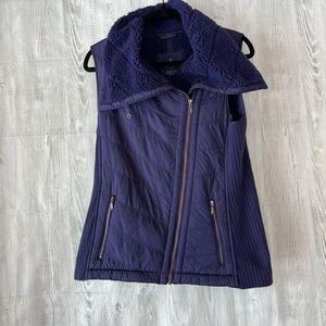 Prana Diva quilted vest Womens medium blue